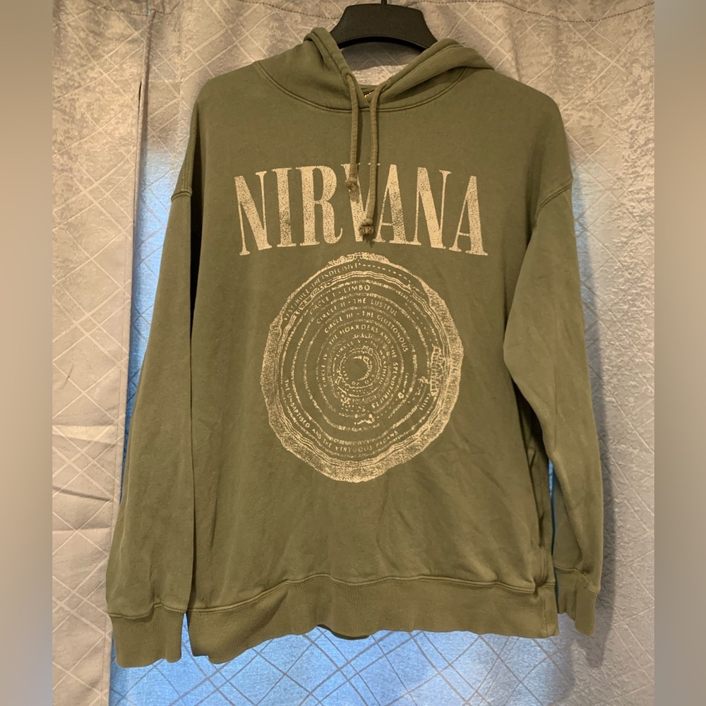 Vintage Nirvana green hoodie